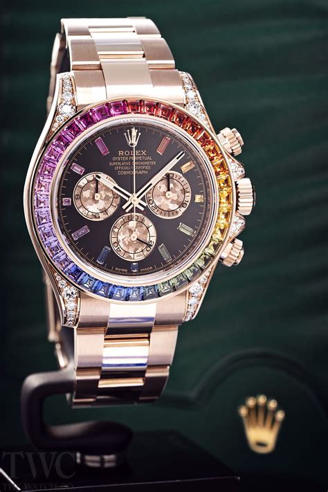 rolex daytona rose gold rainbow|rolex rainbow daytona original price.